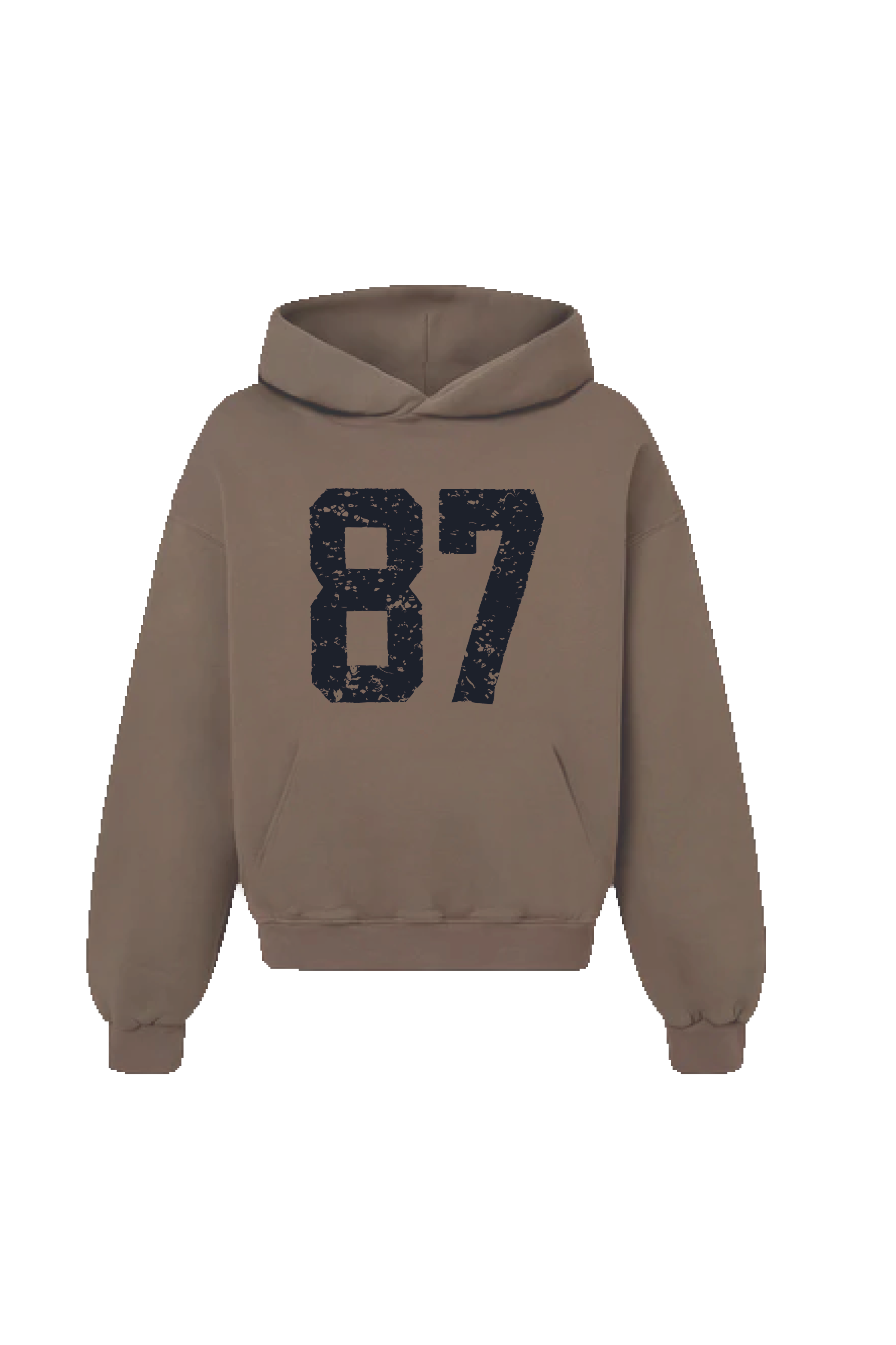 87 ESSENTIAL MOCHA PRINTED HOODIE