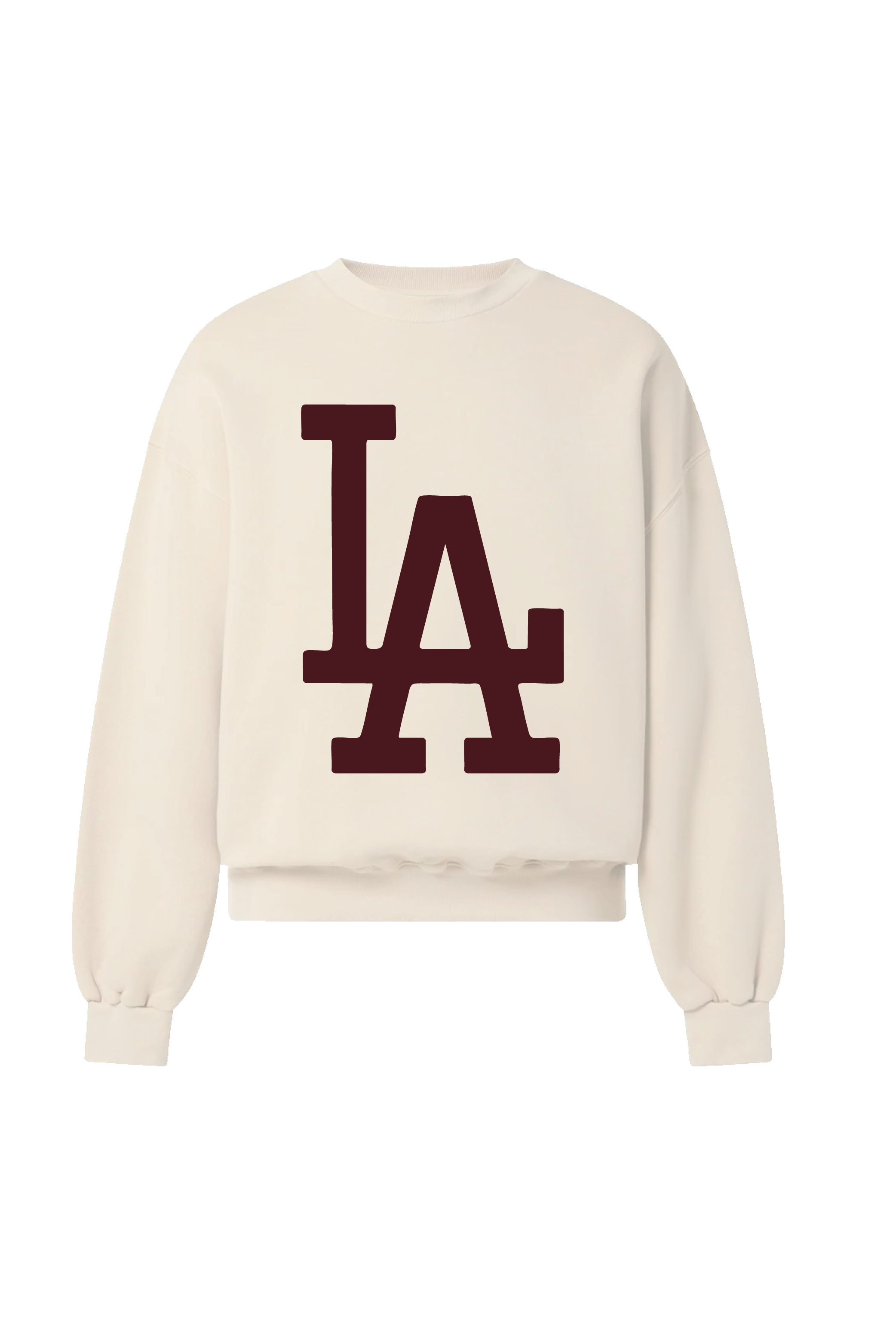 LA ESSENTIAL IVORY PRINTED SWEATER