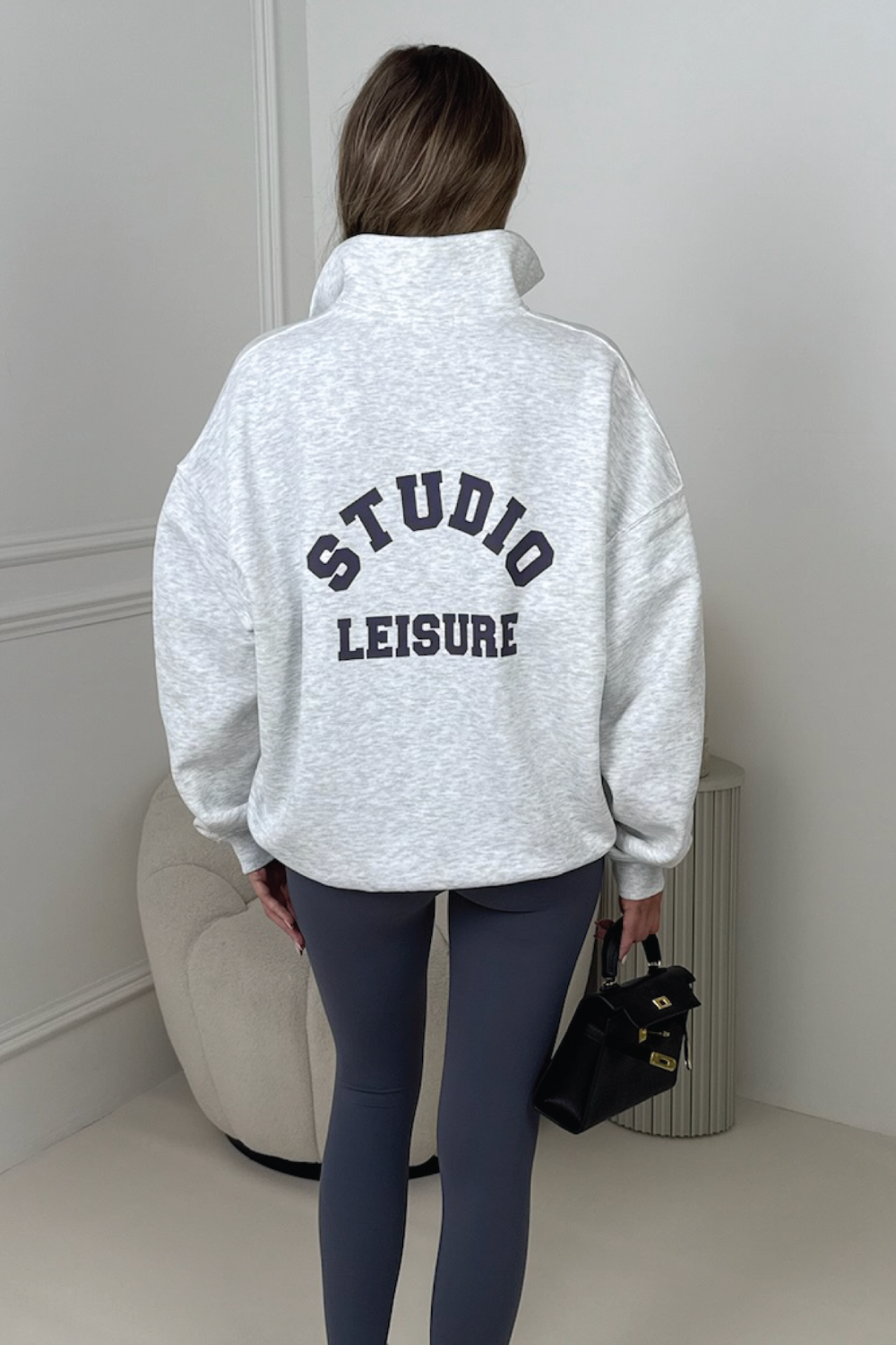 STUDIO LEISURE ESSENTIAL MARL 3/4 ZIP