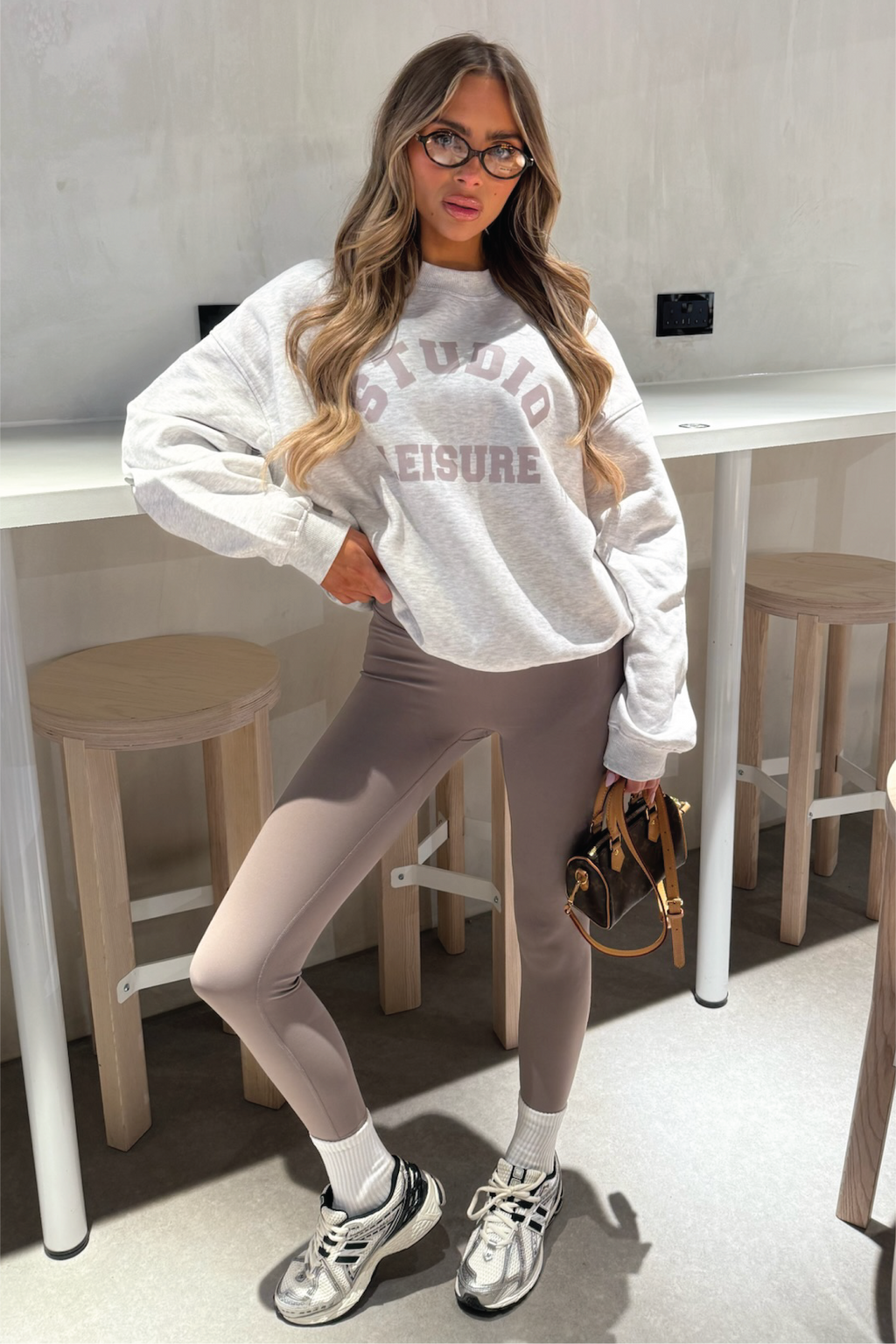 STUDIO LEISURE ESSENTIAL MARL PRINTED SWEATER