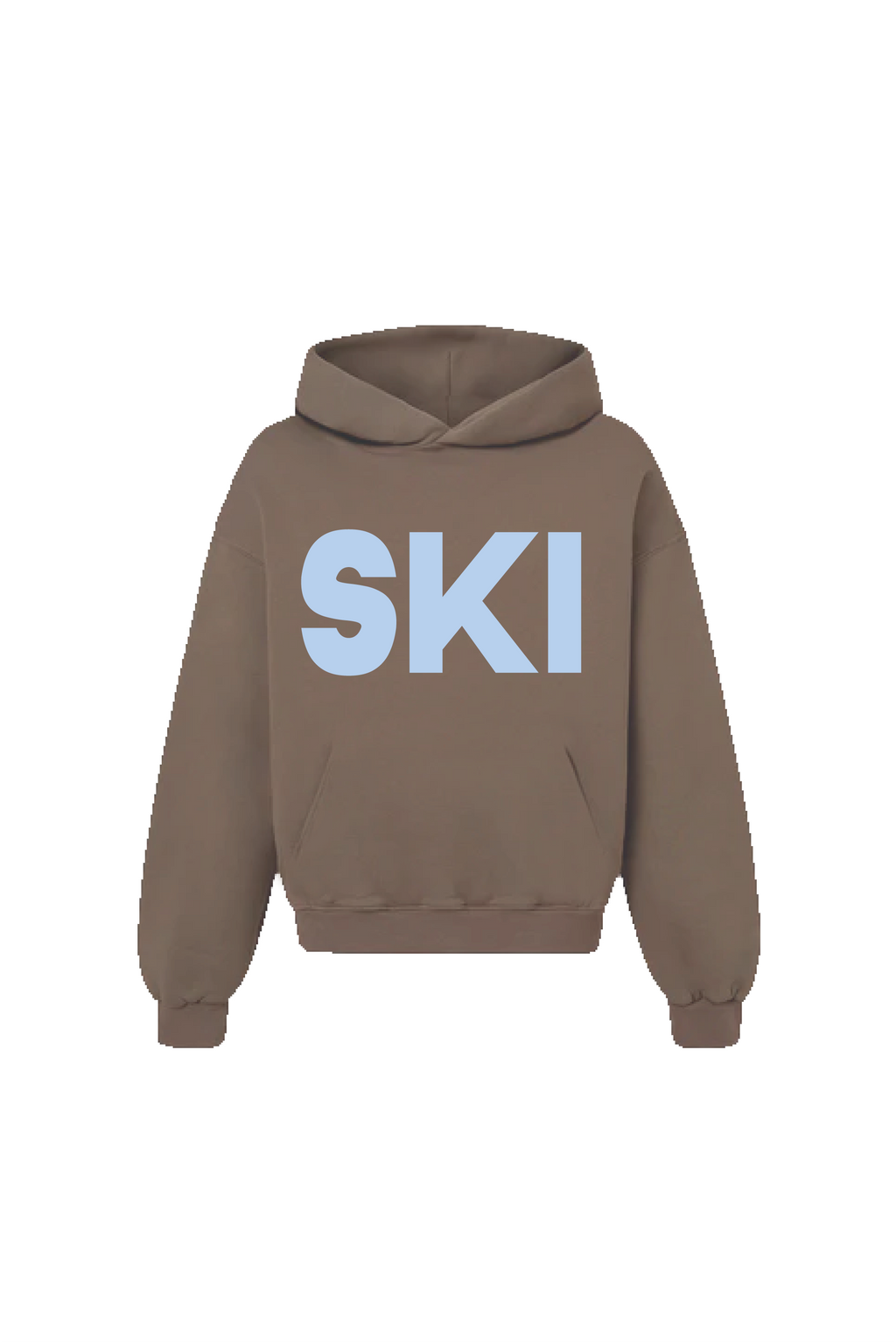 SKI ESSENTIAL MOCHA PRINTED HOODIE