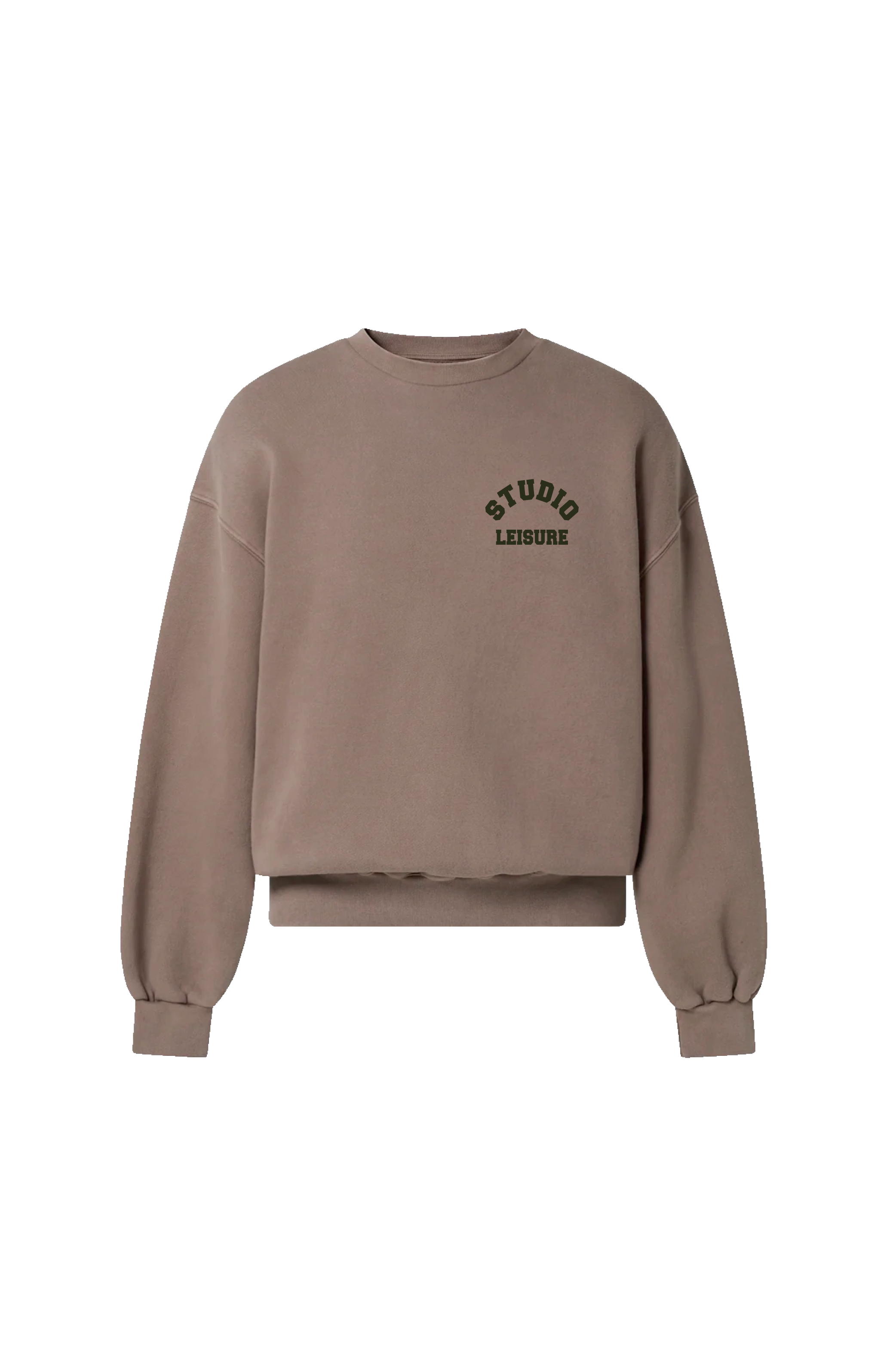 STUDIO LEISURE ESSENTIAL MOCHA PRINTED SWEATER