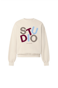 STUDIO LEISURE ESSENTIAL IVORY COLOUR PRINTED SWEATER