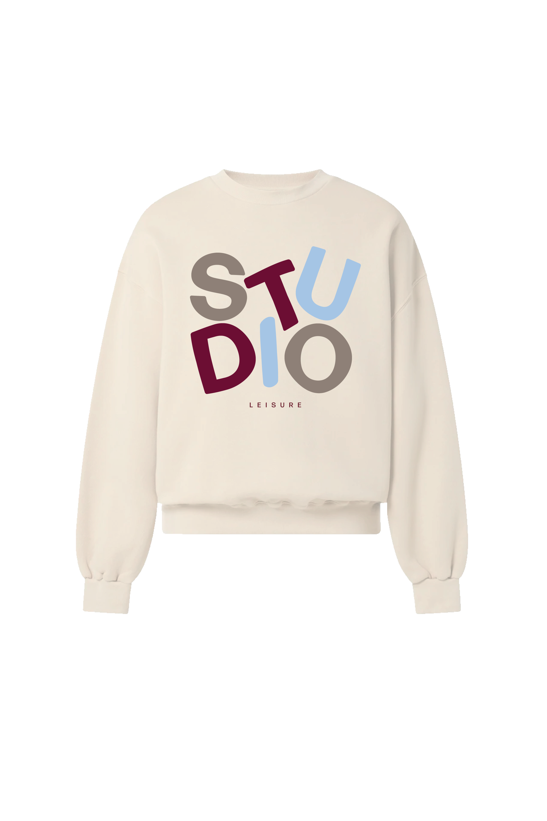 STUDIO LEISURE ESSENTIAL IVORY COLOUR PRINTED SWEATER