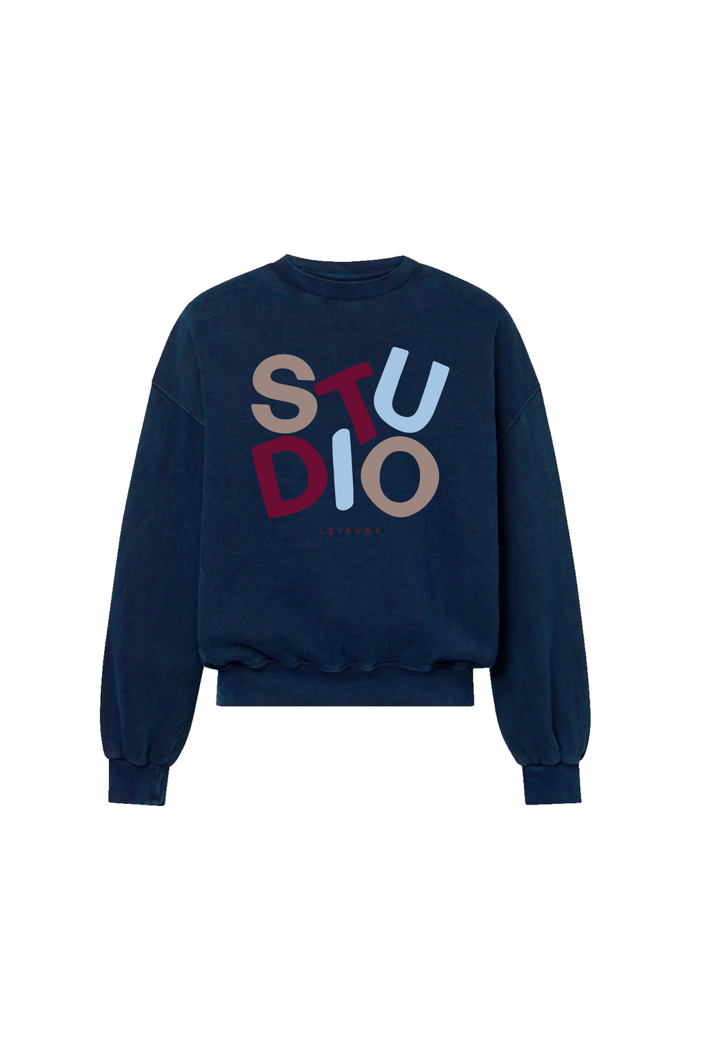STUDIO LEISURE ESSENTIAL NAVY COLOUR PRINTED SWEATER