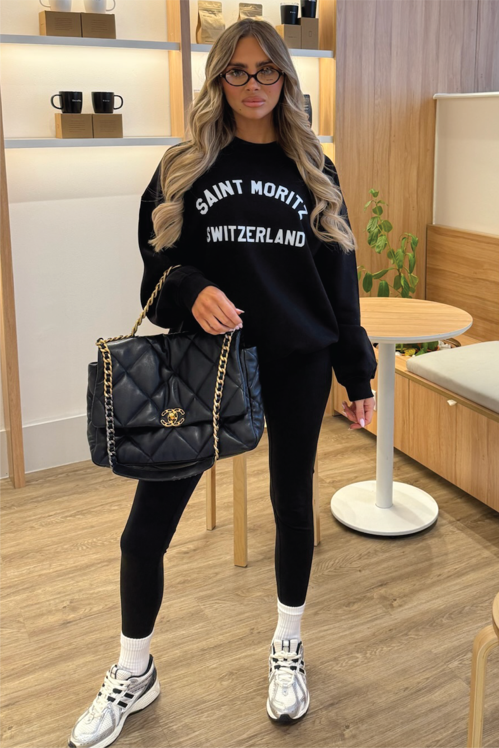 SAINT MORITZ SWITZ ESSENTIAL BLACK PRINTED SWEATER