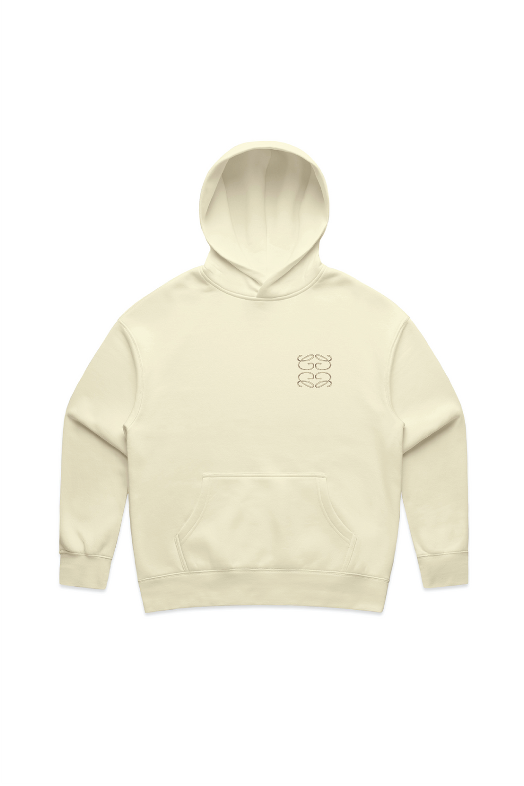 GeGe embroidered butter relaxed hoodie