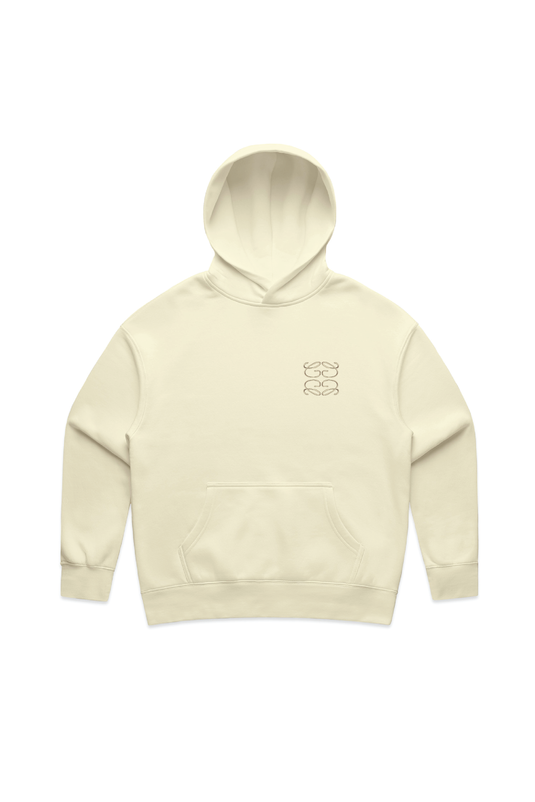 GeGe embroidered butter relaxed hoodie
