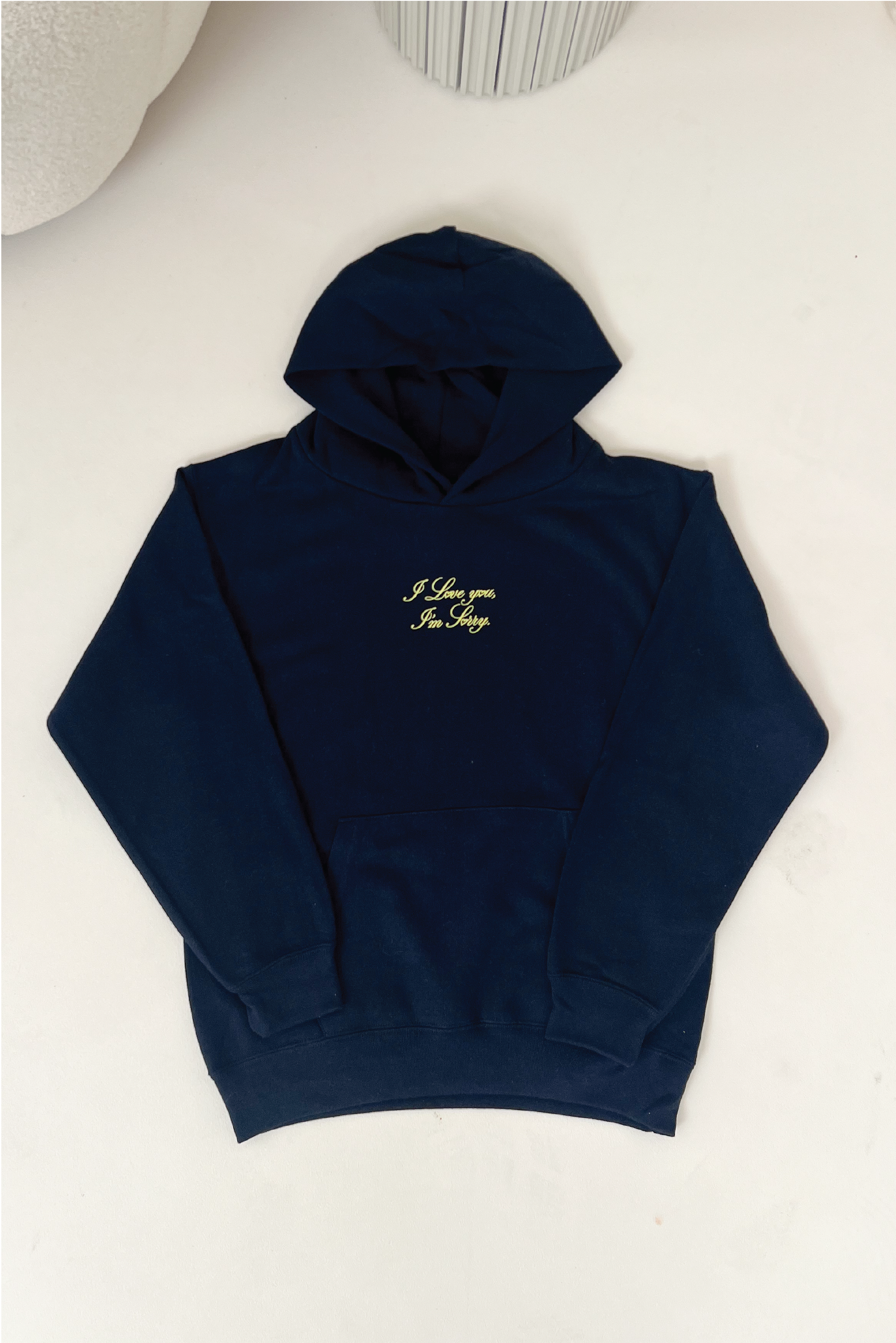 Mini I love you navy printed hoodie