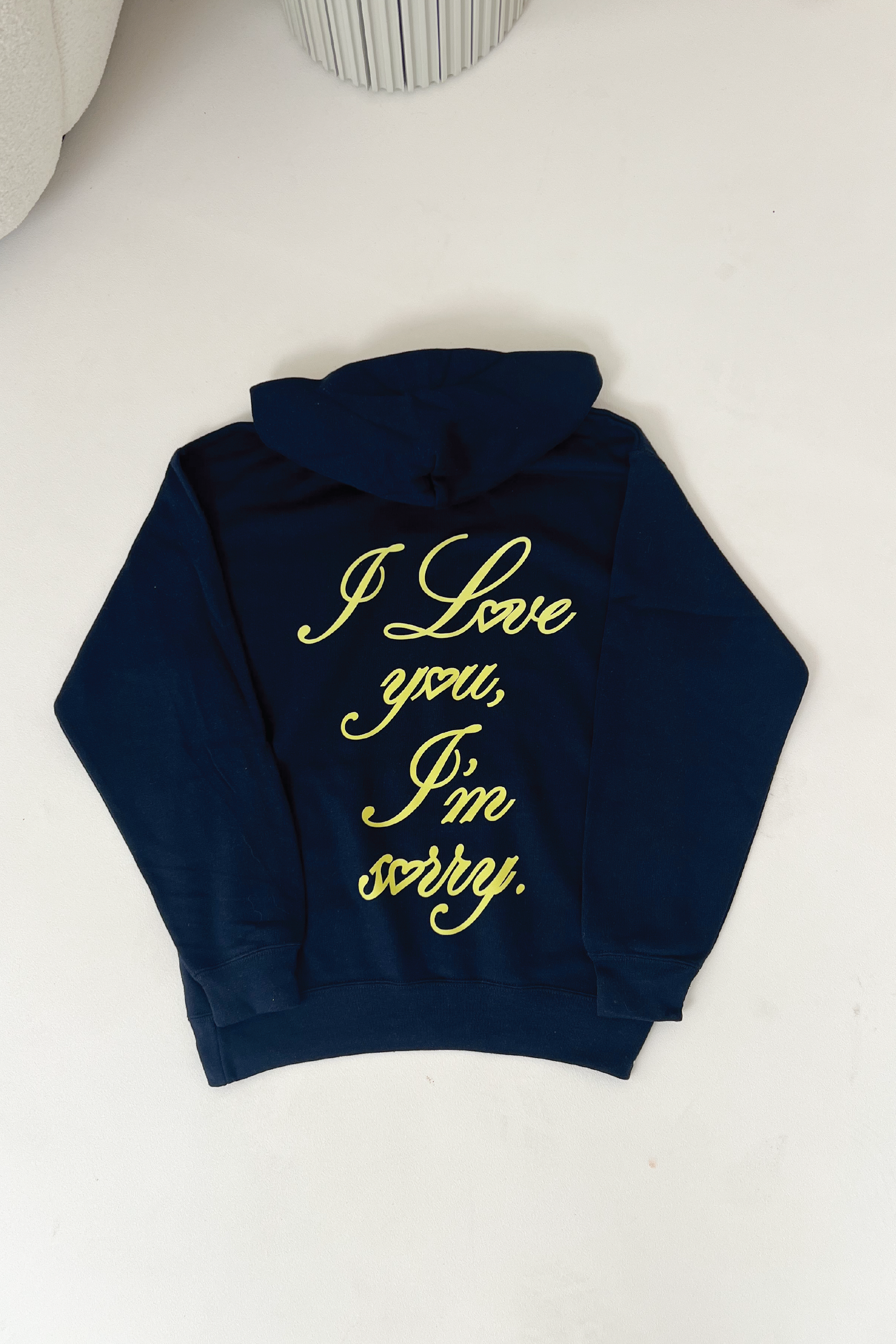 Mini I love you navy printed hoodie