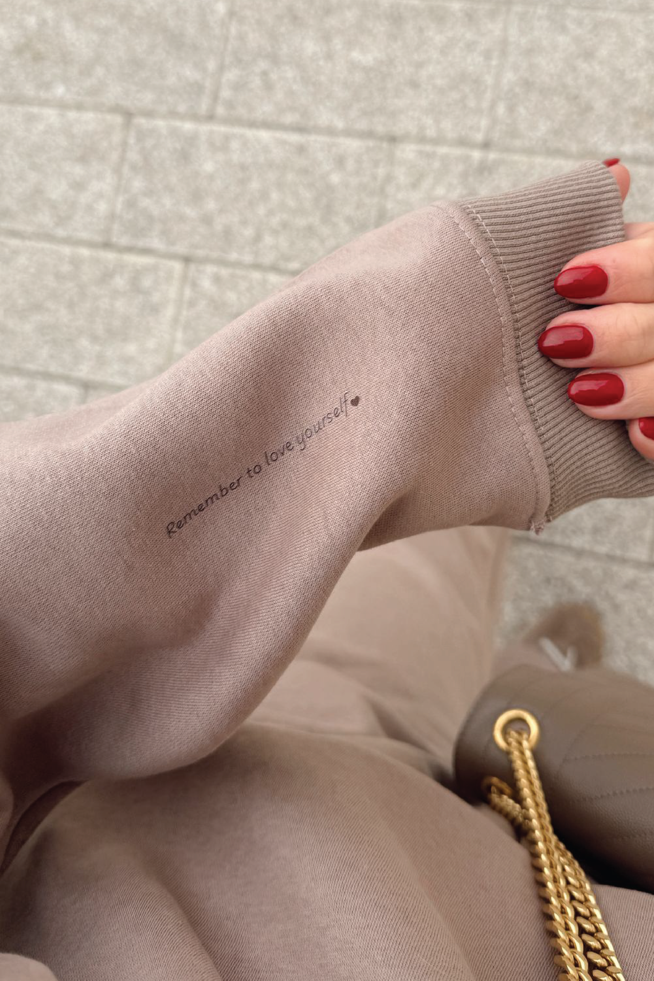 SELF LOVE SOCIETY HEART MOCHA & CREAM EMBROIDERED HOODIE