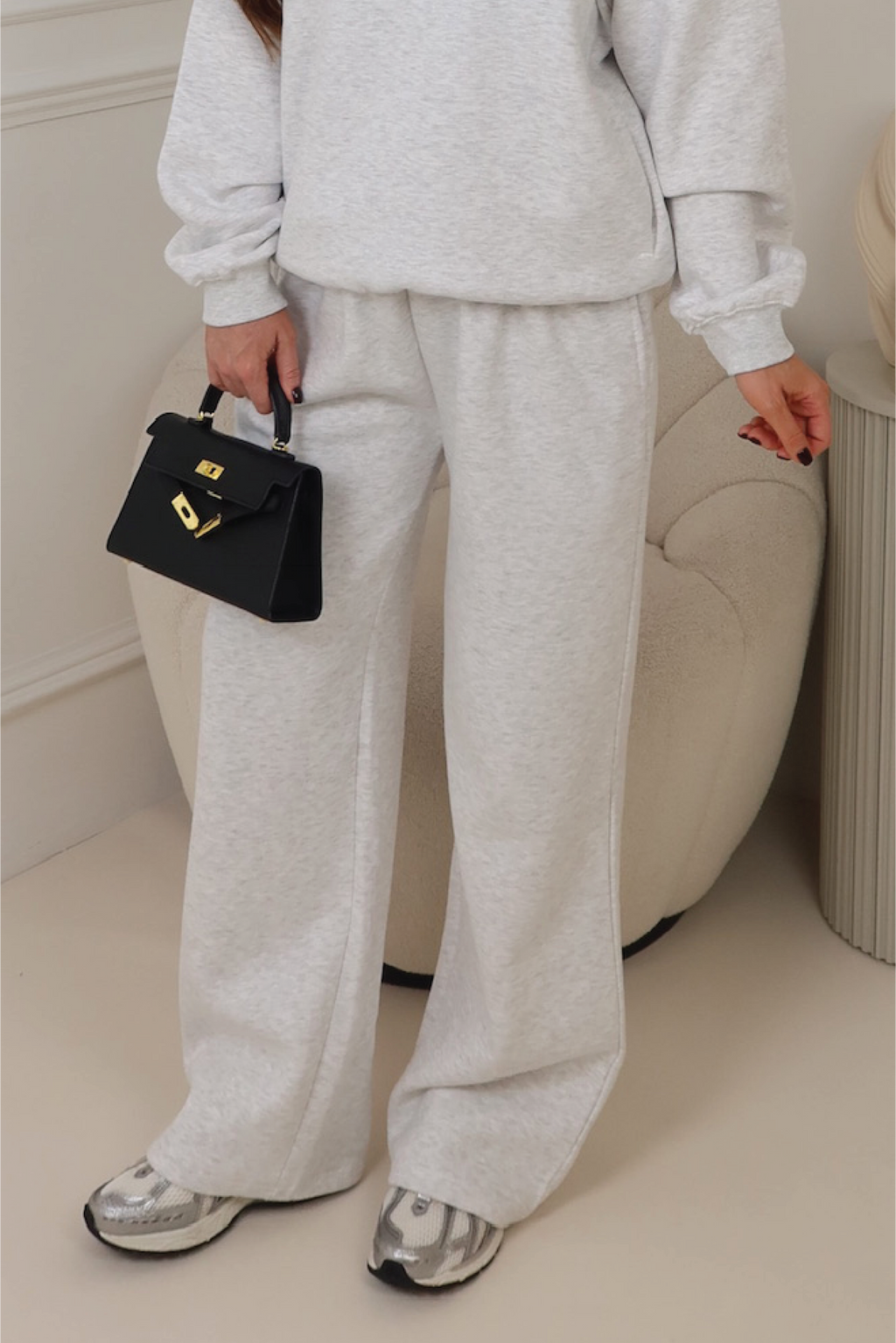 Glamify premium essential light marl straight leg jogger