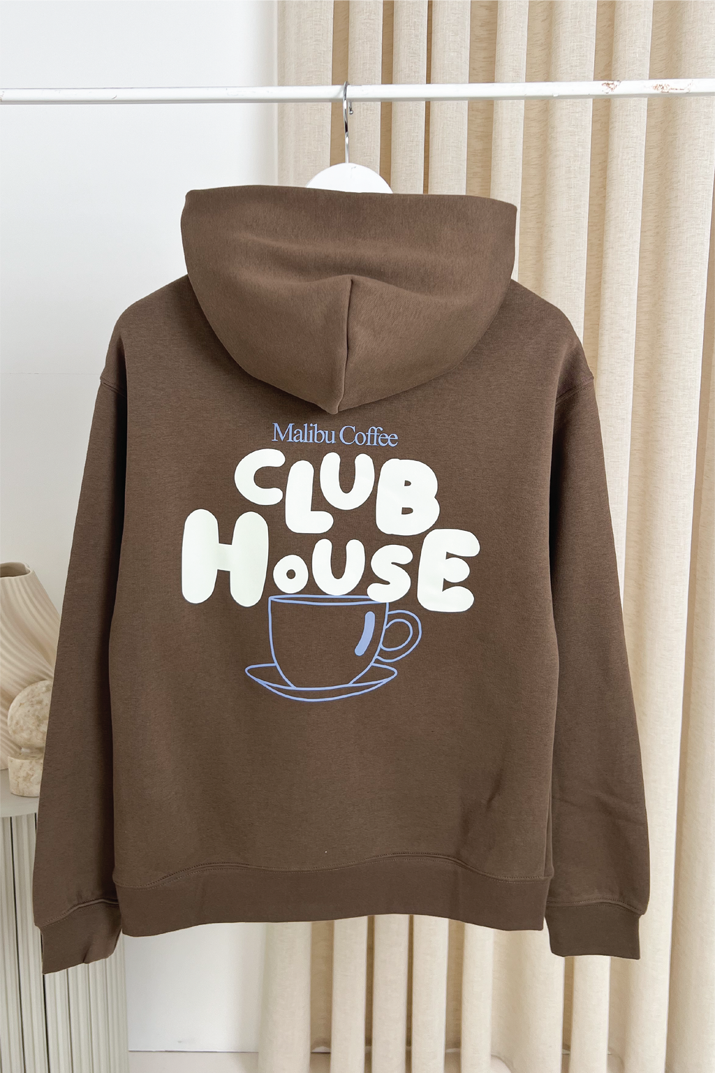 Club House mocha printed premium hoodie