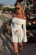 Darcy white off the shoulder mini dress