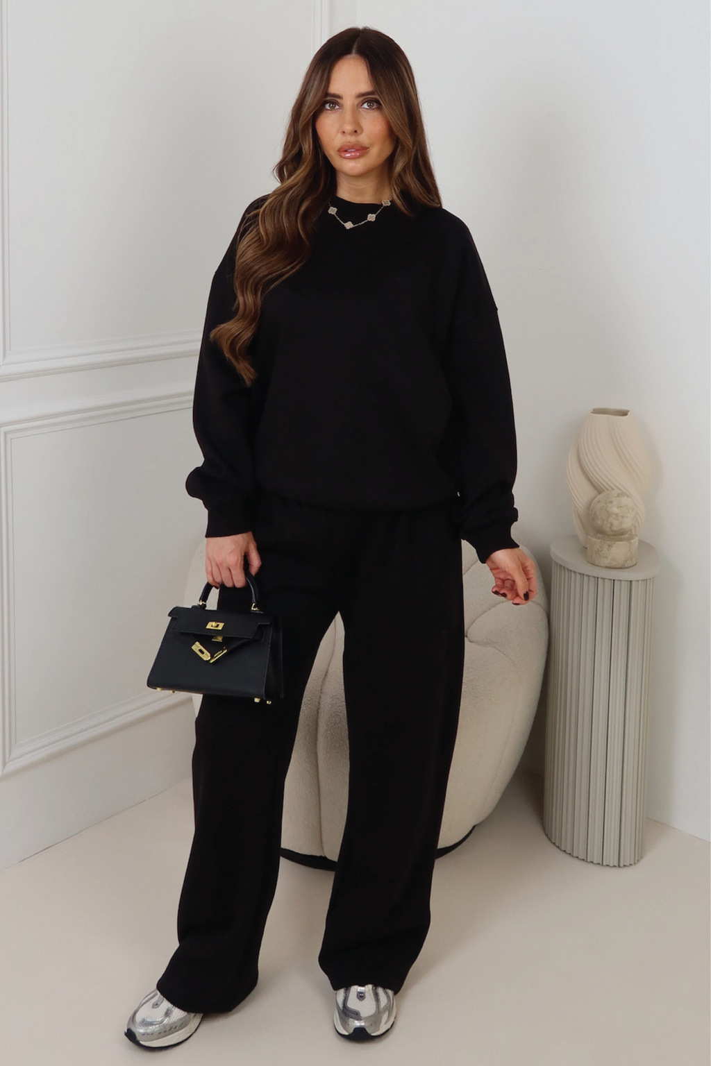 Glamify premium essential black sweatshirt
