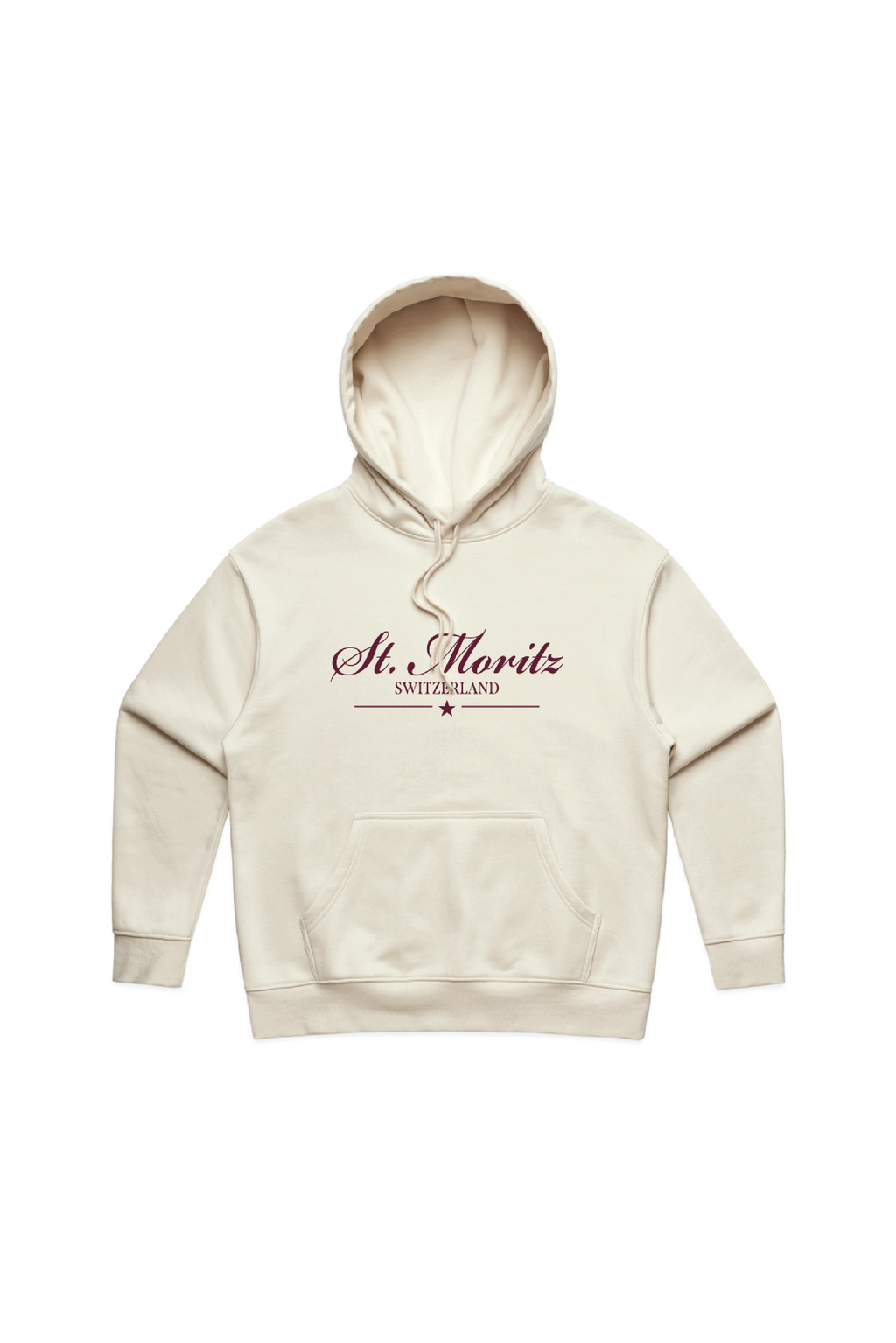 St Moritz ecru embroidered premium relaxed hoodie and leggings