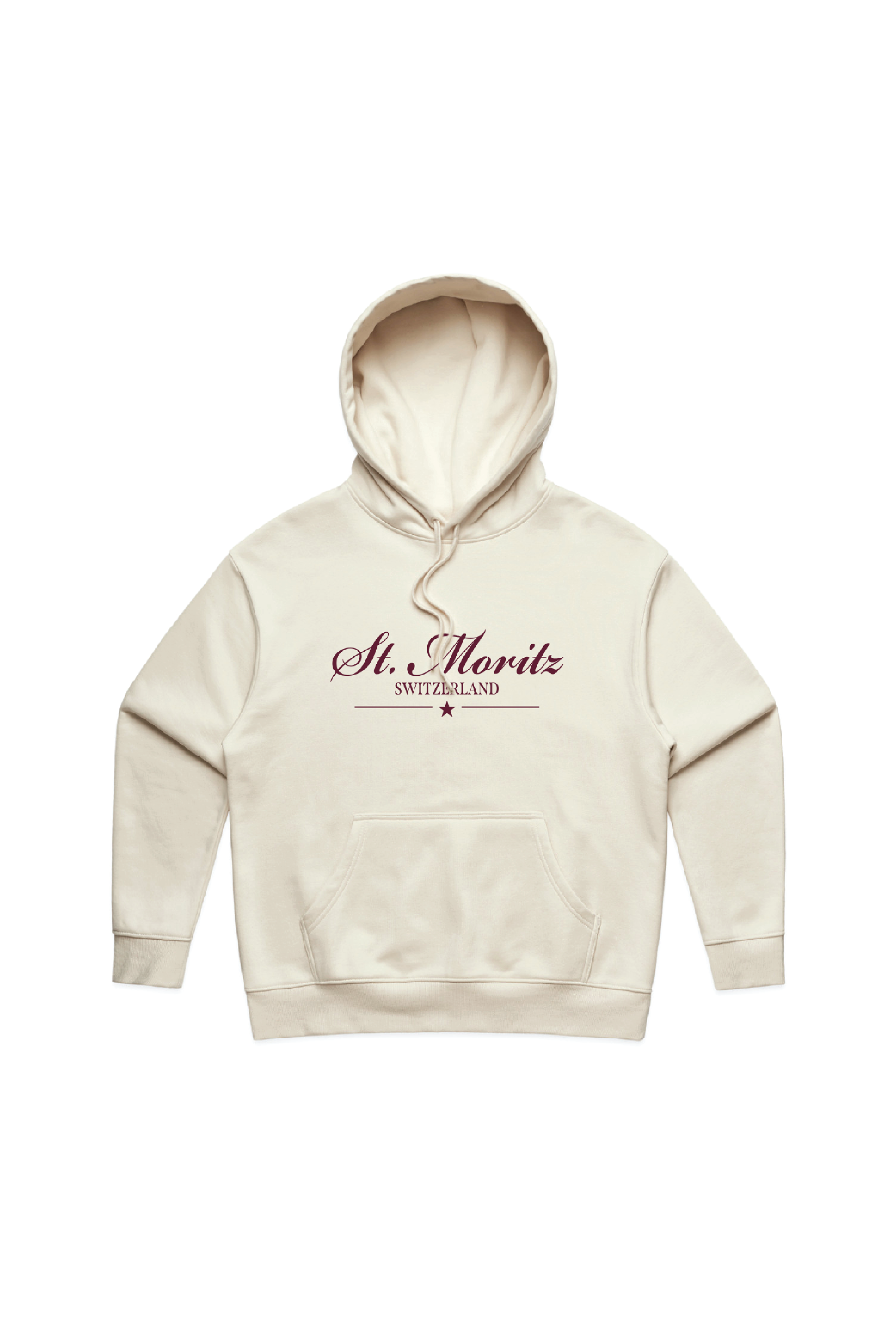 St Moritz ecru embroidered premium relaxed hoodie and leggings