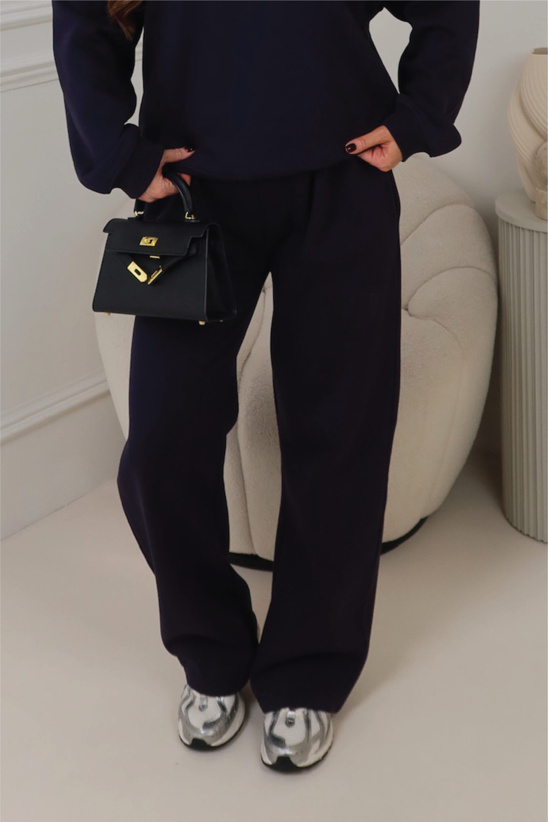 Glamify premium essential navy straight leg jogger